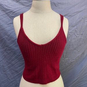 Bold Red Crop Top Tank